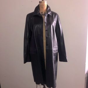 ENZUHONG by Seoul Collection] Sheep skin Leather Maxi coat